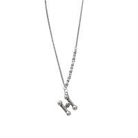 Ожерелье ручной латунные, Латунь, с 1.97inch наполнитель цепи, Буква H, Женский, длина:Приблизительно 15.75 дюймовый, продается PC