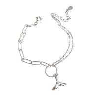 Bracelets en laiton, avec 1.18inch chaînes de rallonge, Queue de sirène, pour femme Environ 6.69 pouce, Vendu par PC