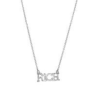 Brass Jewelry Necklace, with 1.97inch extender chain, Alphabet Letter, for woman Approx 15.75 Inch 