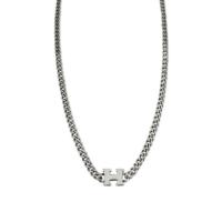 Ожерелье ручной латунные, Латунь, с 1.97inch наполнитель цепи, Буква H, боком цепи & Женский, длина:Приблизительно 14.17 дюймовый, продается PC