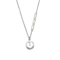 Ожерелье ручной латунные, Латунь, с 1.97inch наполнитель цепи, перекрестная цепь & Женский & отверстие, длина:Приблизительно 15.75 дюймовый, продается PC