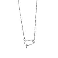 Sterling Silver Jewelry Necklace, 925 Sterling Silver, with 1.97inch extender chain, cross chain & for woman & hollow Approx 15.75 Inch 