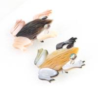 Muschel Brosche, Zinklegierung, mit Muschel, Frosch, unisex, gemischte Farben, 40mm, verkauft von PC