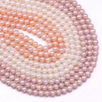Round Cultured Freshwater Pearl Beads, DIY 6-7MM Approx 13.7 Inch 