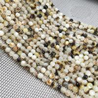 Perles en coquille naturel, Rond, DIY & normes différentes pour le choix, couleurs mélangées Environ 15 pouce, Vendu par brin