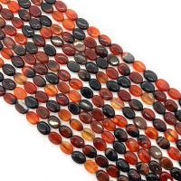 Natural Red Agate Beads, Flat Oval, DIY .96 Inch 