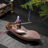 Purple Clay Incense Seat, handmade, for home and office & durable 