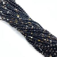 Black Shell Beads, Round, DIY, black cm 