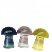 Natural Fluorite Pendant, mushroom, polished, no hole, mixed colors 