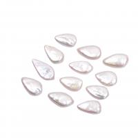 No Hole Cultured Freshwater Pearl Beads, Teardrop, DIY, white 