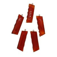 Colgantes de Ágata Roja, metal, con Ágata roja, Rojo, 59x17x12mm, Vendido por UD