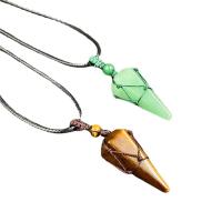 Gemstone Necklaces, Natural Stone, Conical & Unisex 16mmx45-50mm Approx 14.96 Inch 