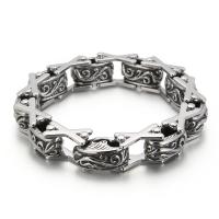 Stainless Steel Chain Bracelets, for man, original color, 14mm Approx 9.06 Inch 