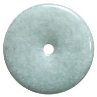 Jadeite Pendant, Donut, polished, DIY, green 