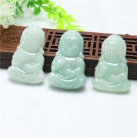 Jadeite Pendant, Guanyin, polished, green 