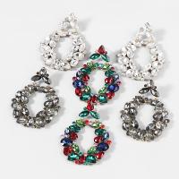 Zinc Alloy Rhinestone Drop Earring, fashion jewelry & for woman & with rhinestone 