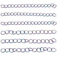 Stainless Steel Extender Chain, colorful plated, Unisex & twist oval chain Approx 1.97 Inch 