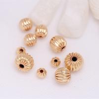 Brass Jewelry Beads, gold color plated, DIY, golden, 3-8mm 