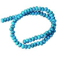 Synthetische Türkis Perlen, Synthetisches Blau Türkis, Abakus,Rechenbrett, verschiedene Größen vorhanden, blau, Länge:ca. 15 ZollInch, verkauft von Strang