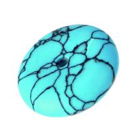 Synthetische Türkis Perlen, Synthetisches Blau Türkis, Kreisring, blau, 24x24x8mm, Bohrung:ca. 3mm, verkauft von PC