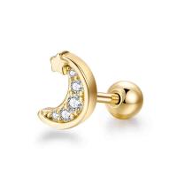 Stainless Steel Ear Piercing Jewelry, with Cubic Zirconia, for woman 