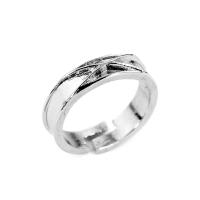 кольцо из цинкового сплава , цинковый сплав, Мужская, серебряный, 17mm, продается PC