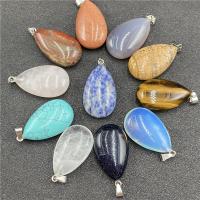 Gemstone ювелирные изделия Кулон, Природный камень, Каплевидная форма, различные материалы для выбора & Мужская, Много цветов для выбора продается PC