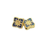 Enamel Brass Beads, gold color plated, fashion jewelry, golden Approx 1.6mm 