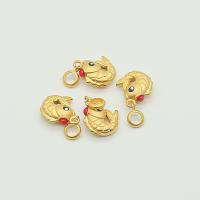 Pendentifs de Émail laiton , poisson, Placage de couleur d'or, bijoux de mode & émail, doré Vendu par PC