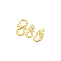Латунная застежка-форма S, Латунь, плакирован золотом, DIY & разные стили для выбора, Золотой, продается KG