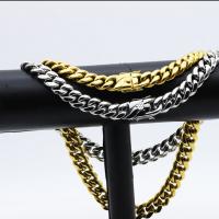 Collar de cadena de acero inoxidable, pulido, unisexo, más colores para la opción, Vendido por UD