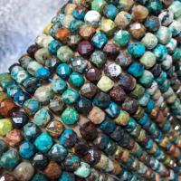Chrysokoll Perlen, Demidowit, Quadrat, poliert, DIY & facettierte, gemischte Farben, 6x7mm, Länge:38 cm, verkauft von Strang