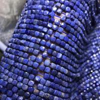 Saphir Perle, Würfel, DIY & facettierte, blau, 4-4.5mm, Länge:38 cm, verkauft von Strang