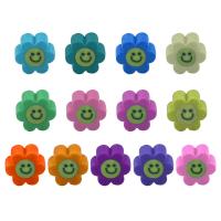 Flower Polymer Clay Beads, Sunflower, printing, DIY, mixed colors, 15-30mm 