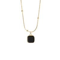 Enamel Zinc Alloy Necklace, with 2 extender chain, high quality plated, fashion jewelry & for woman, golden .55 Inch 