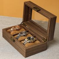 Leather Watch Box, PU Leather, with Middle Density Fibreboard, durable 