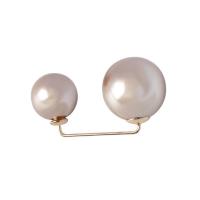 Plastic Pearl Brooch, Zinc Alloy, with Plastic Pearl, plated & for woman 