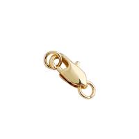 Brass Lobster Claw Clasp, 14K gold plated, DIY [