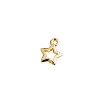 Brass Star Pendants, laiton, étoile, Plaqué d'or 14K, DIY & normes différentes pour le choix & creux, Vendu par PC