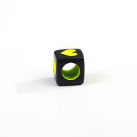 Two Tone Acrylic Beads, Square, epoxy gel, DIY, mixed colors 