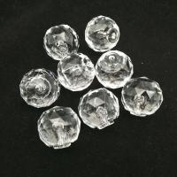 Acrylic Half Hole Bead, injection moulding, clear, 25mm 
