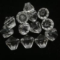 Acrylic Half Hole Bead, injection moulding, random style, clear, 20-30mm 