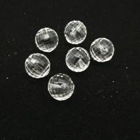 Acrylic Half Hole Bead, Round, injection moulding, random style & DIY & faceted, clear, 15-25mm 