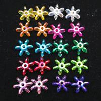 Transparent Acrylic Beads, Pinwheel, colorful plated, random style & DIY, mixed colors, 2-5cm 