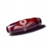 Natural Tibetan Agate Dzi Beads, polished, DIY, red 