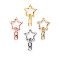 Zinc Alloy Key Clasp Finding, Star, plated, for woman 42.2mm, Approx 