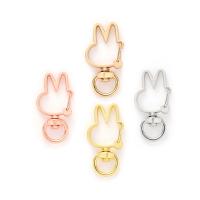 Zinc Alloy Key Clasp Finding, Rabbit, plated, Unisex Approx 