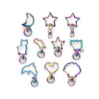 Zinc Alloy Key Clasp Finding, colorful plated, Unisex 