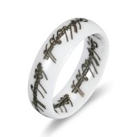 Porcelain Finger Ring, fashion jewelry & enamel, white 