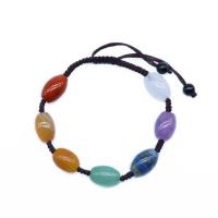 Gemstone Bracelets, with Polyester, fashion jewelry, mixed colors .09 Inch 